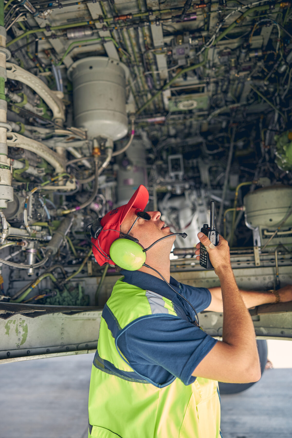 Incident reporting maintenance technician conducting safety inspections