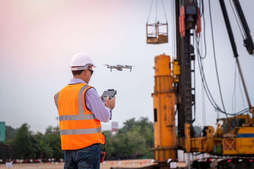 use of drone technology for material inspection in construction. 