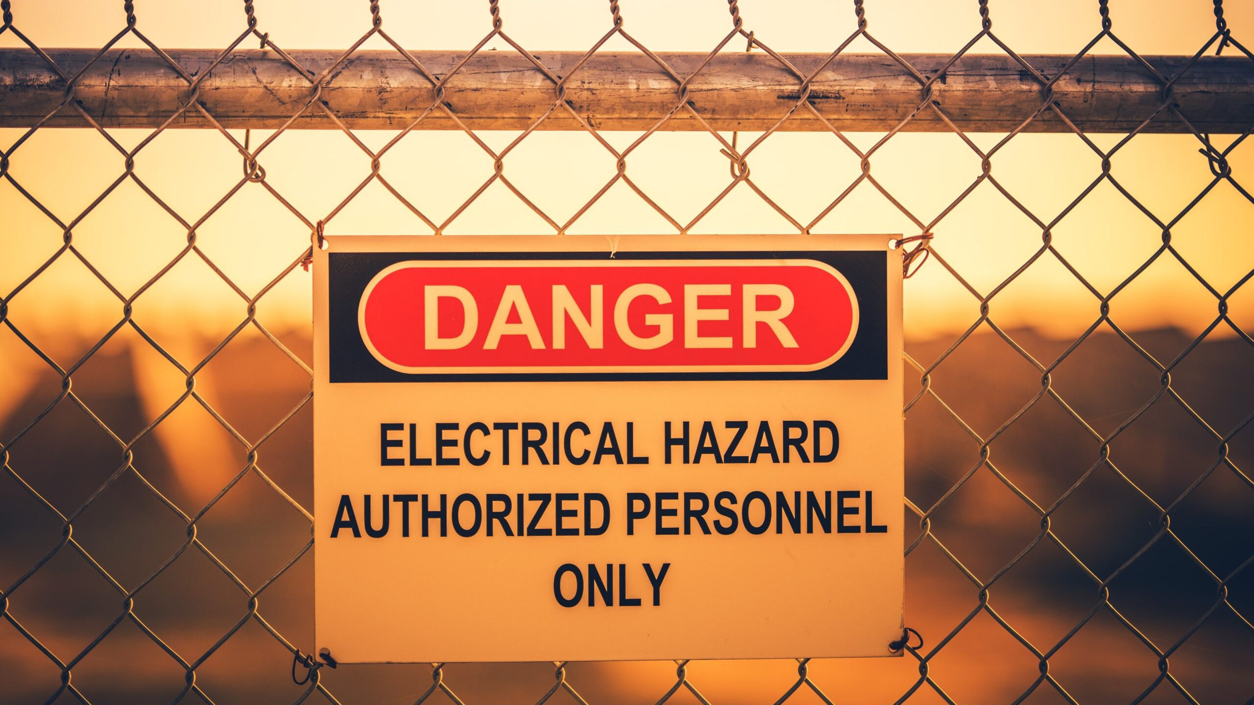 electrical hazard danger sign